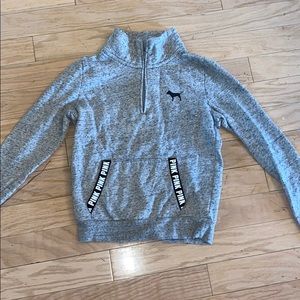 Gray PINK quater zip